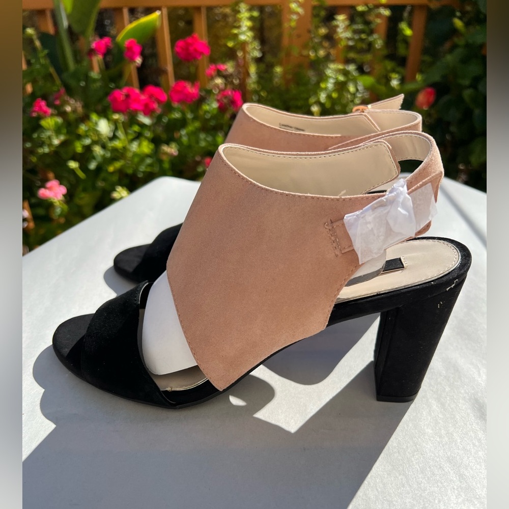 NWOT Alfani Prima Black and Blush Pink (see pictures for color) Suede He…